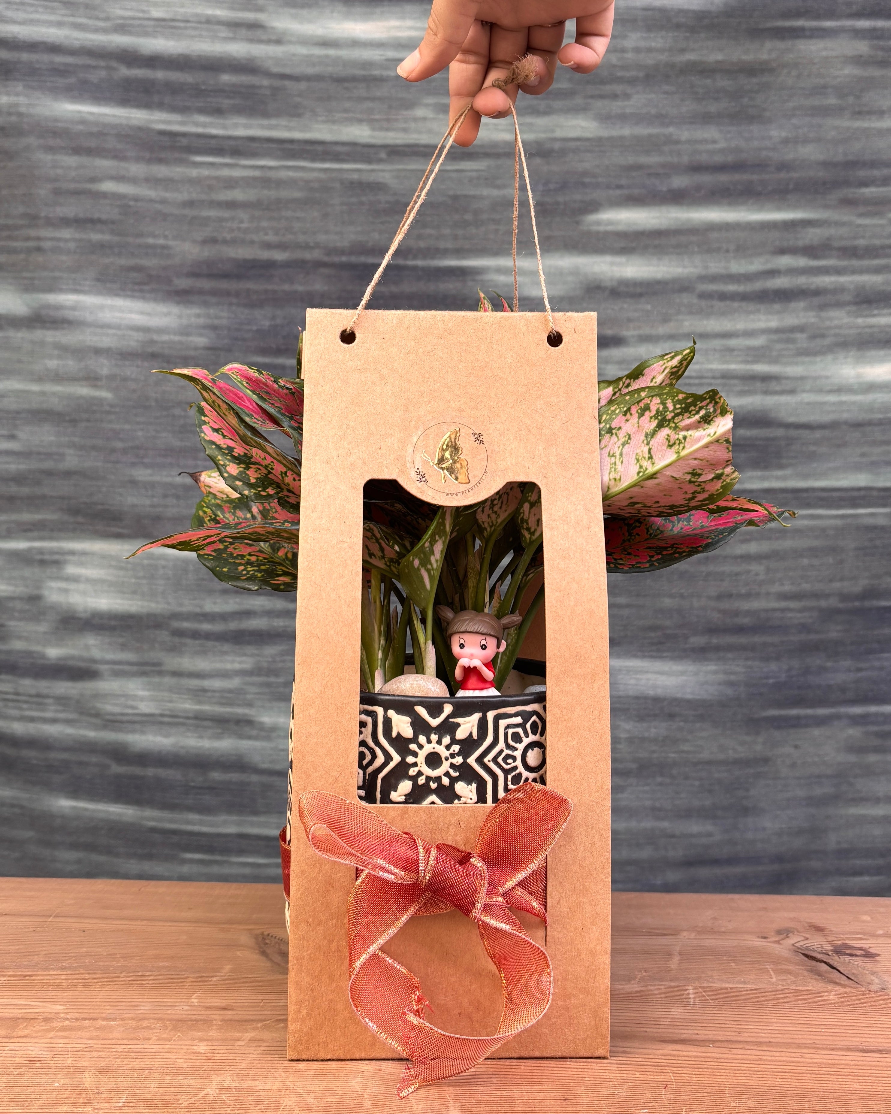 Aglaonema Angel in Black Blockprint