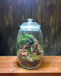 Waiting in Woods DIY terrarium kit from Planterie, a self-sustaining glass terrarium project that lets you build your own tiny forest with live moss, plants and miniatures, perfect as terrarium in Delhi for creative plant gifts in Delhi and plant gifting near me Delhi